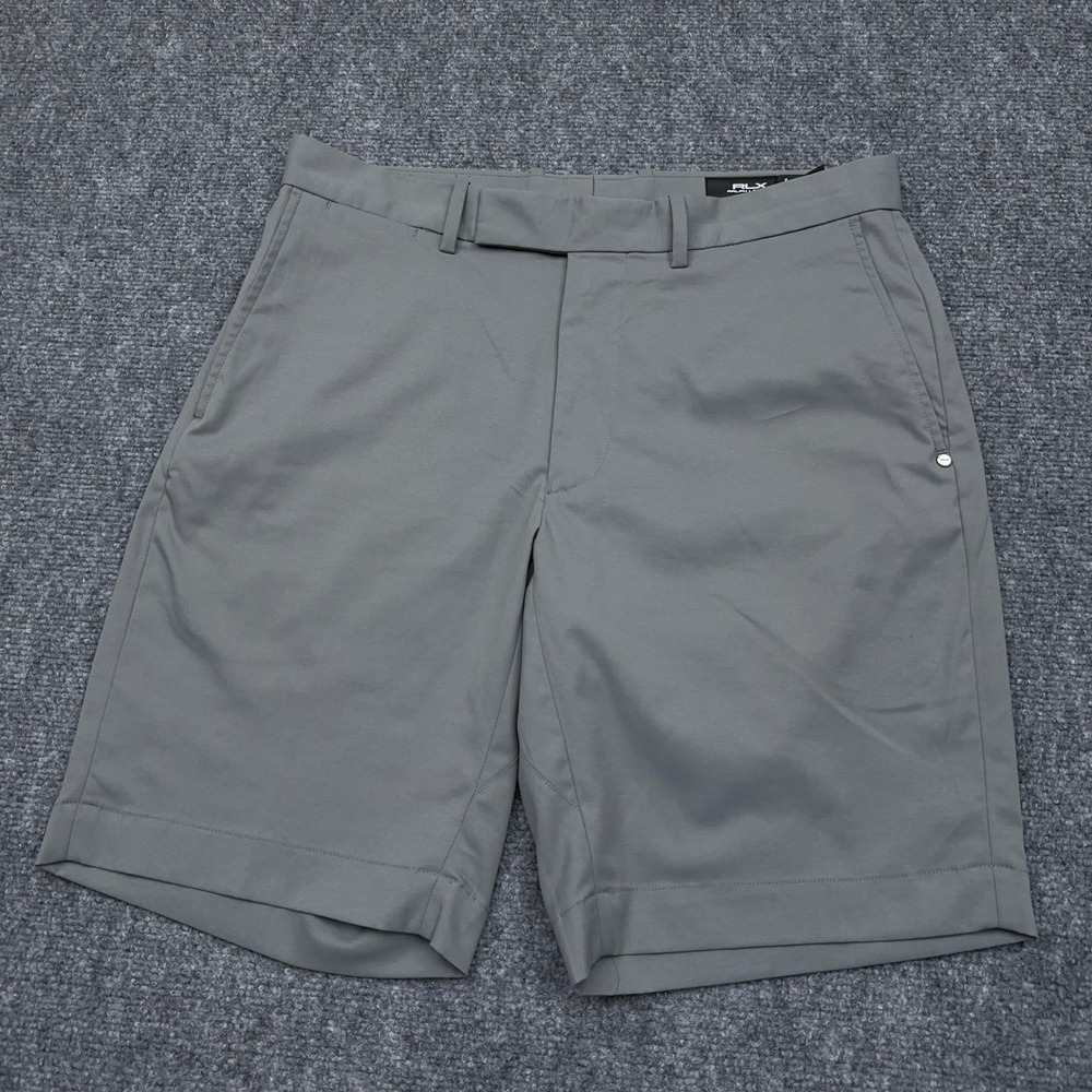 RLX Ralph Lauren Performance Shorts Men's 32 Gray Tailored Fit 9" Inseam Golf